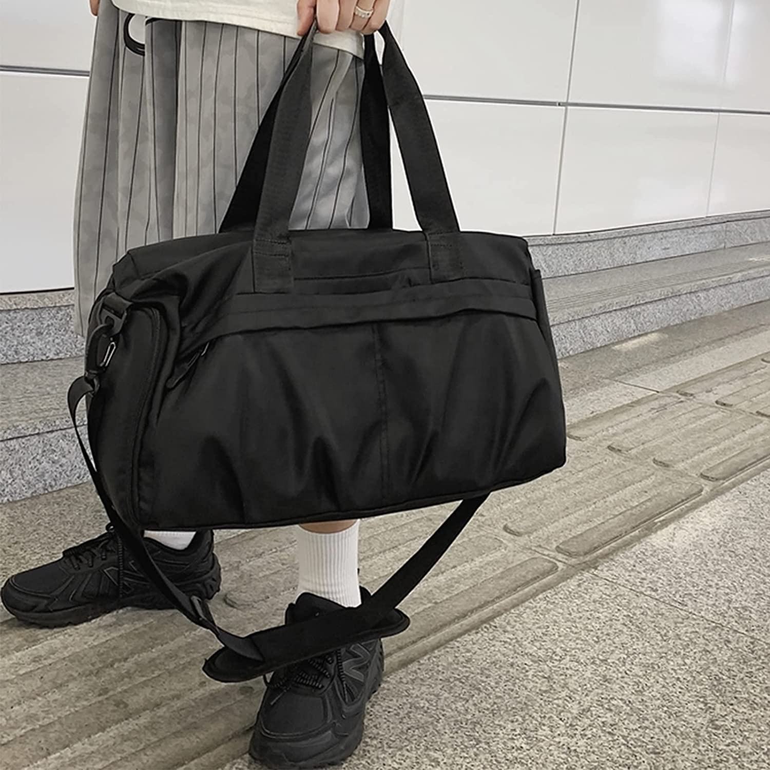 Sporttasche Reisetasche für Damen Herren mit Schuhfach Wasserdichter Weekender Reisetasche für die Nacht