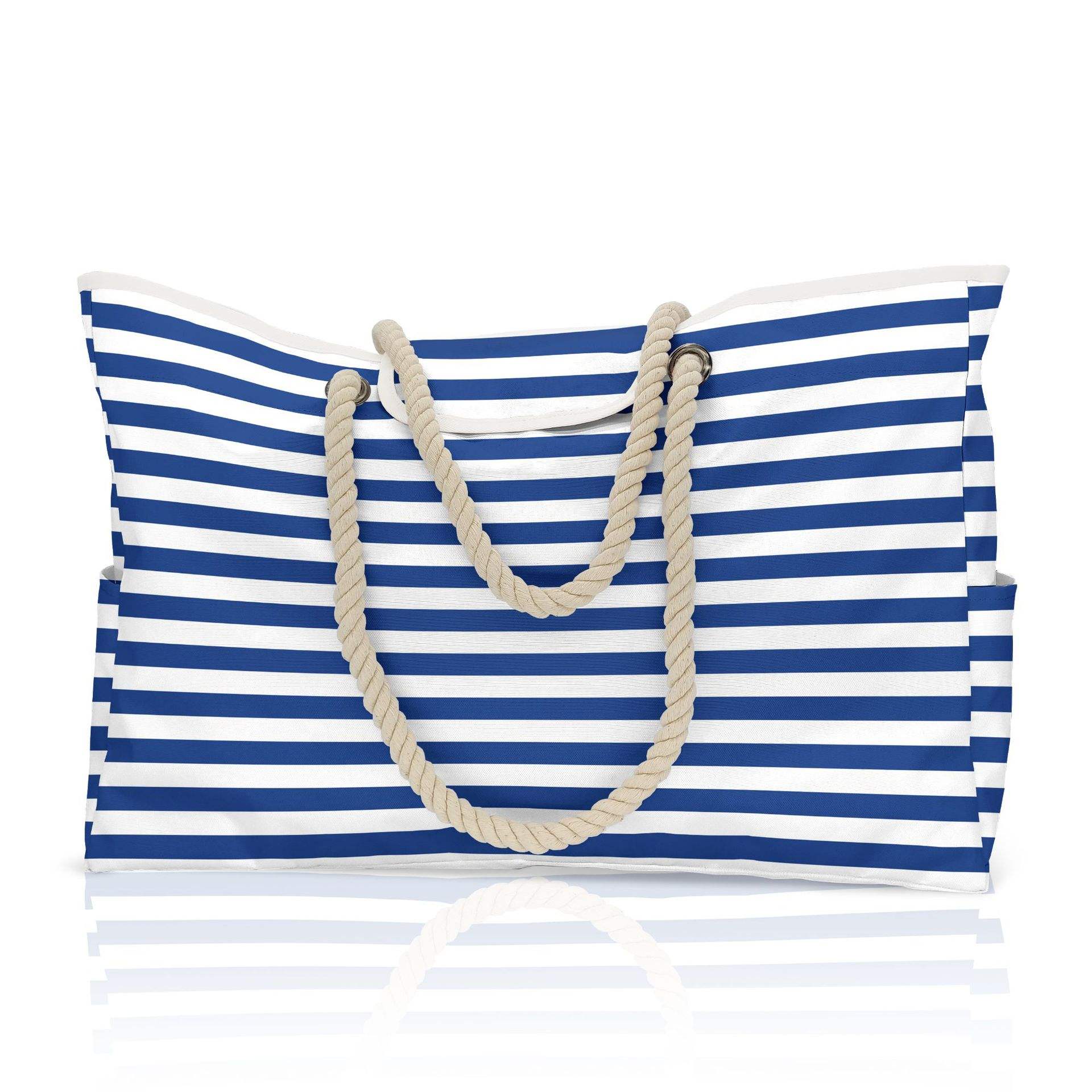Benutzerdefinierte Strandtaschen mit Seilgriff Handtaschen Neueste Design Mädchen Mode Druck Designer Reise Strand Tragetaschen Frau