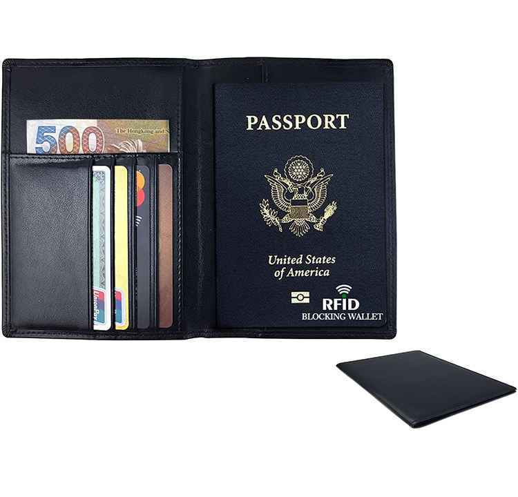 Custom Branded Premium-PU-Leder-Passportemonnaie Familien-PVC-Reisepassportemonnaie mit individuellem Druck