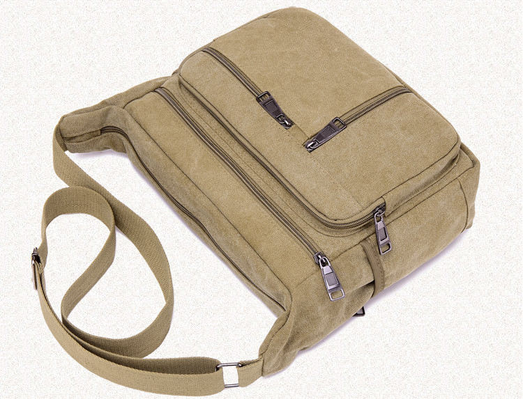 Großhandel benutzerdefinierte Leinwand Männer Messenger Bags Crossbody Sling Handtaschen Schulter Messenger Bag