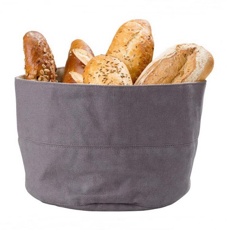 Natürlicher, umweltfreundlicher, runder Brot-Baumwollbeutel, wiederverwendbar, verstellbarer Brotkorb aus Segeltuch, Aufbewahrungshalter für Brot
