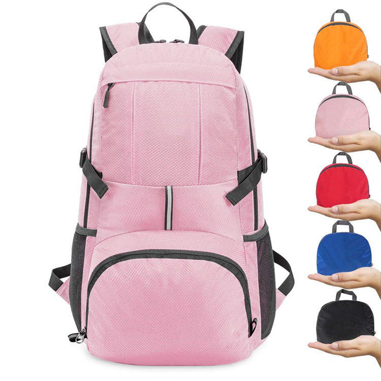 Benutzerdefinierter faltbarer Rucksack, tragbarer, ultraleichter Outdoor-Sport-Rucksack, Reise-Campingtasche für Männer und Frauen