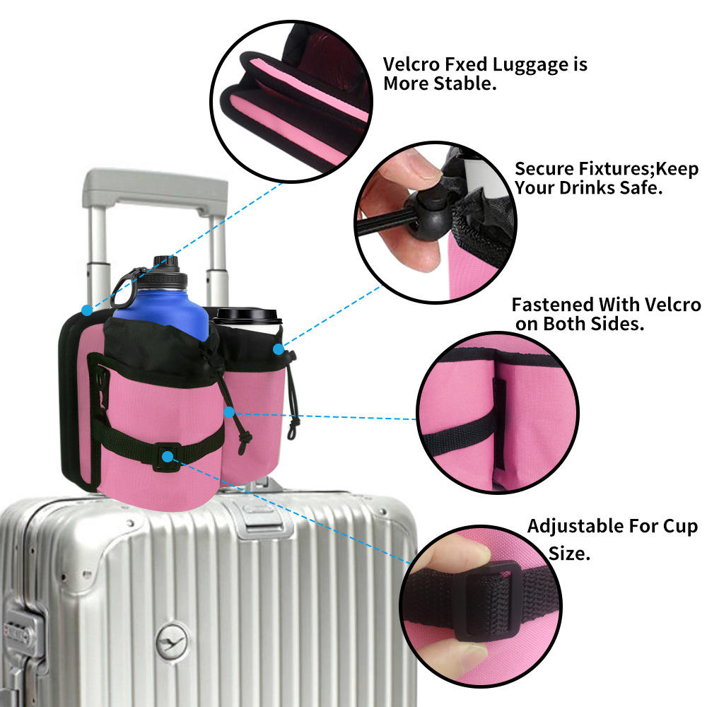 Getränkehalter für Gepäck, Getränkehalter, Getränkehalter, individueller Kaffee-Getränketräger, passend für alle Koffer