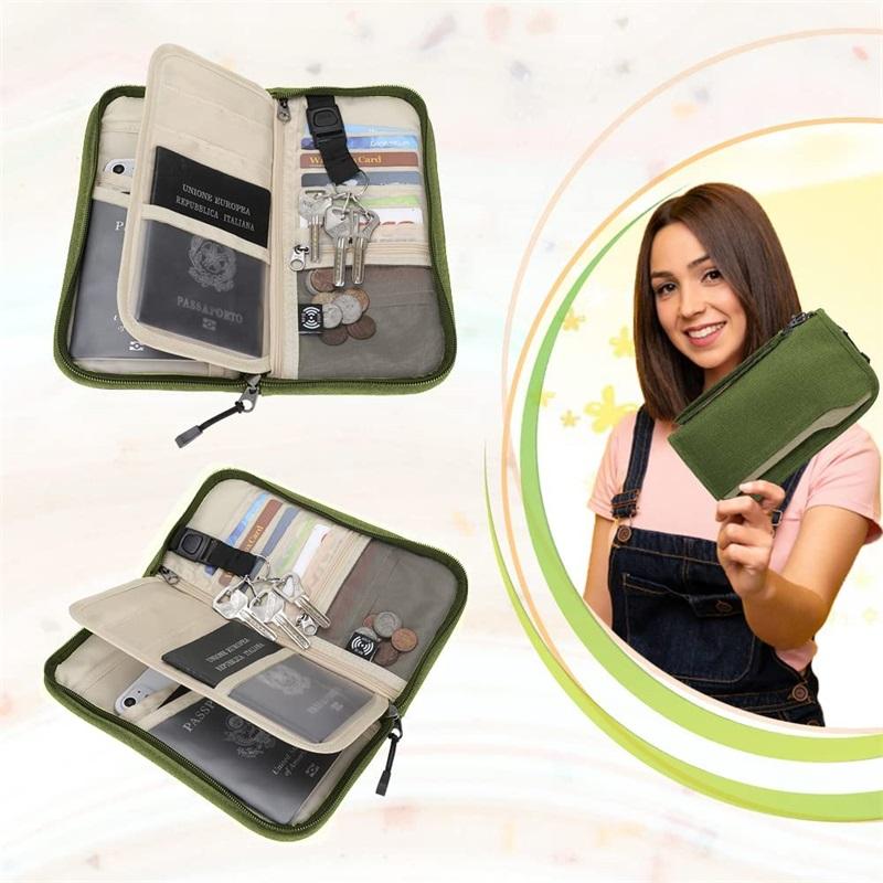 Tragbarer personalisierter Dokumentenhalter Reisedokumentenmappe Reisepass Reiseversicherungskartenhalter Brieftasche