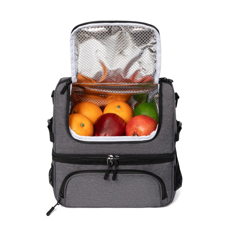 Isolierte Lunchbox für das Schulpicknick mit zwei Fächern. Passen Sie die wasserdichte Reise-Kühltasche mit Wärmedämmung an