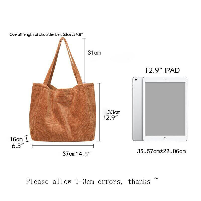 Kundenspezifische bestickte Damen-Umhängetaschen für Damen-Designer-Handtaschen öffnen übergroße Kupplungs-Geldbeutel-Cord-Einkaufstasche