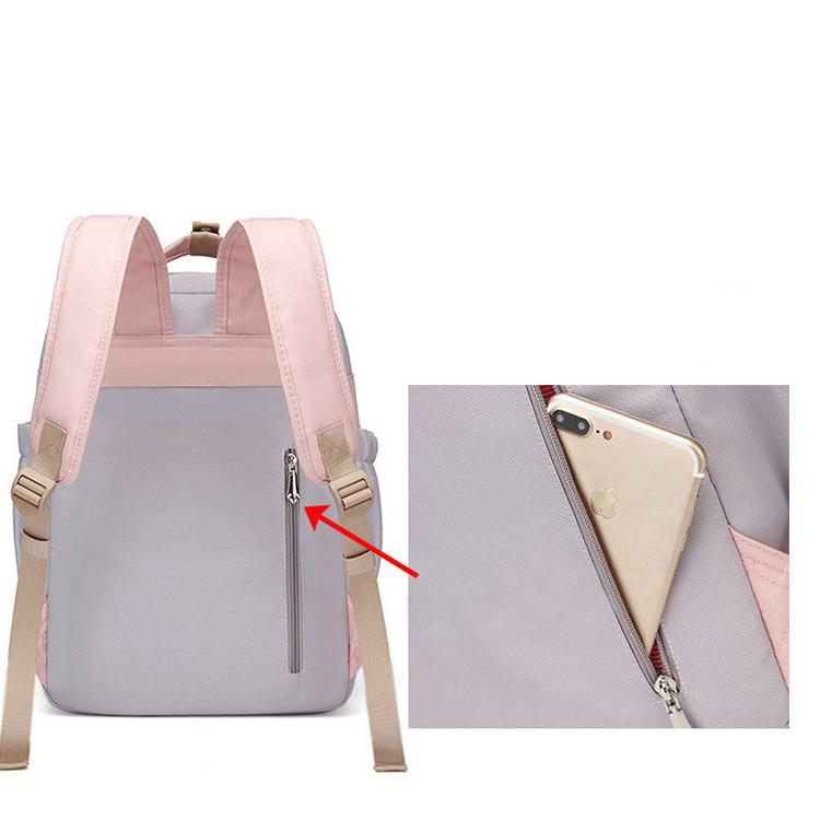 Outdoor Travel Kontrastfarbe Schulrucksack Taschen Laptop Rucksack für 14 Zoll