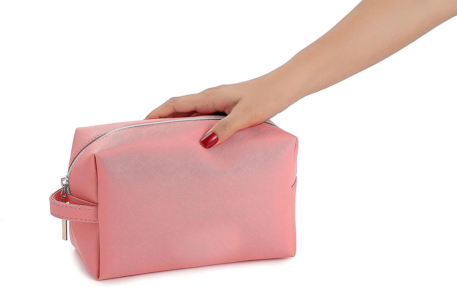 Tragbare Reise-Kosmetiktasche, PU-Leder, Toilettenartikel, Make-up-Aufbewahrungs-Organizer, Make-up-Halter, Kosmetiktasche mit Griff