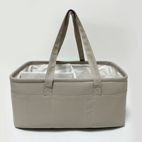 Großhandel Baumwolle Leinwand Baby Windel Caddy Organizer große Kindergarten Organizer Tote für Jungen oder Mädchen