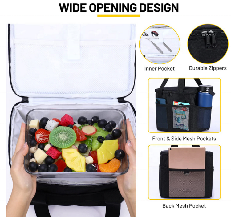 Wasserdichte Oxford-Thermo-Lunchbox-Tasche für das Büro, Erwachsene, Isolationsschaum, Picknick, tragbare Tragetasche, Lunch-Kühltaschen